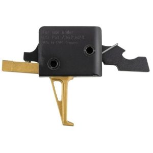 CMC Triggers Single Stage Flat, Trigger, Gold - 91503GF